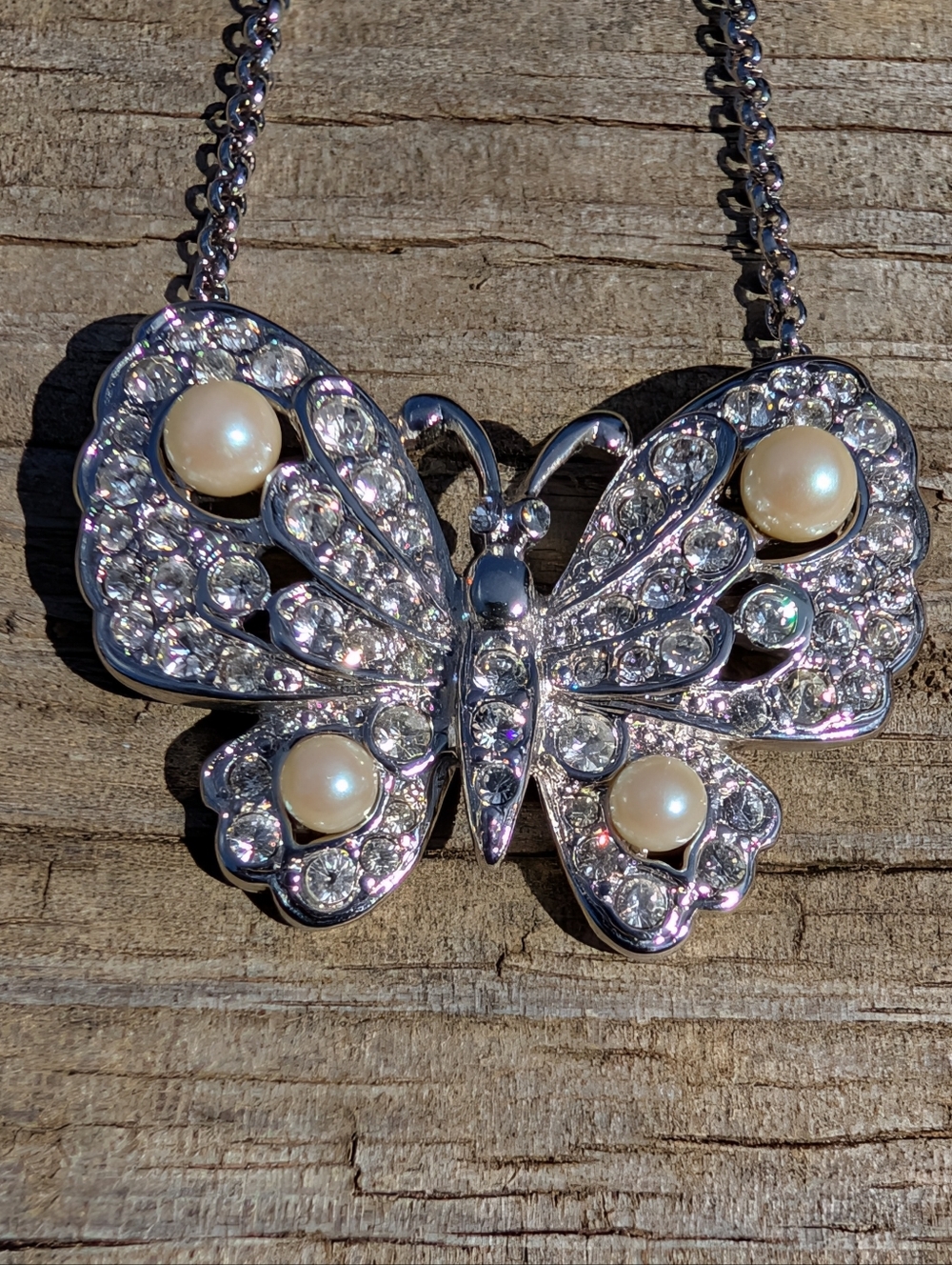 Vintage Kenneth Jay Lane Butterfly Pendant Necklace